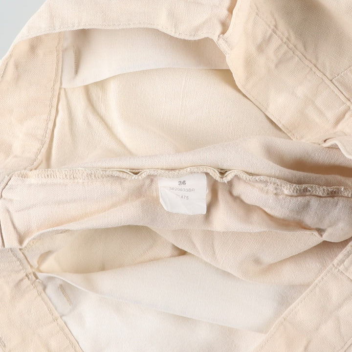 Ralph Lauren POLO by Ralph Lauren shorts, men's size W36 (approx.) linen pale white type Vintage Second Hand