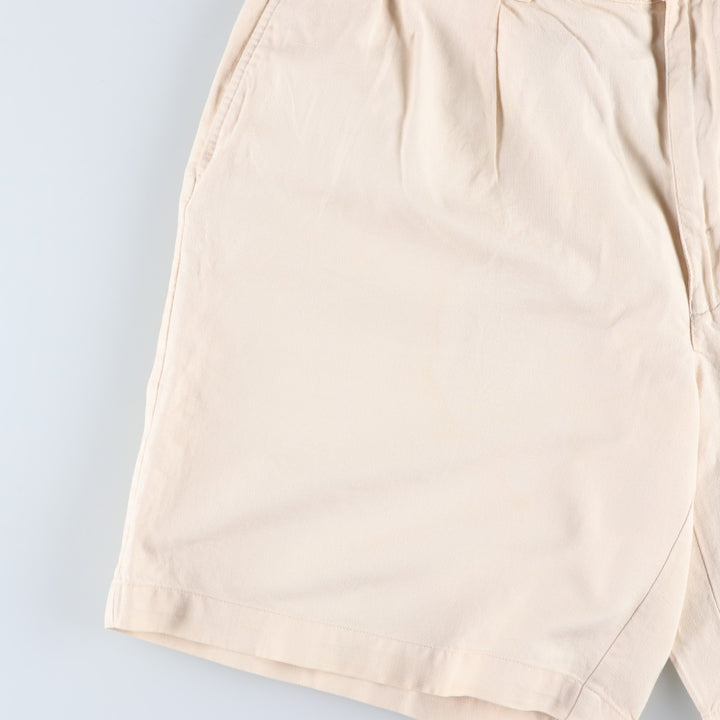 Ralph Lauren POLO by Ralph Lauren shorts, men's size W36 (approx.) linen pale white type Vintage Second Hand