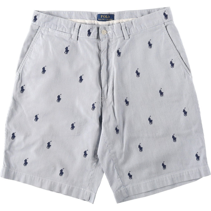 Ralph Lauren POLO RALPH LAUREN Cotton Shorts, Men's Size W32 (approx.) cotton blue type Vintage Second Hand