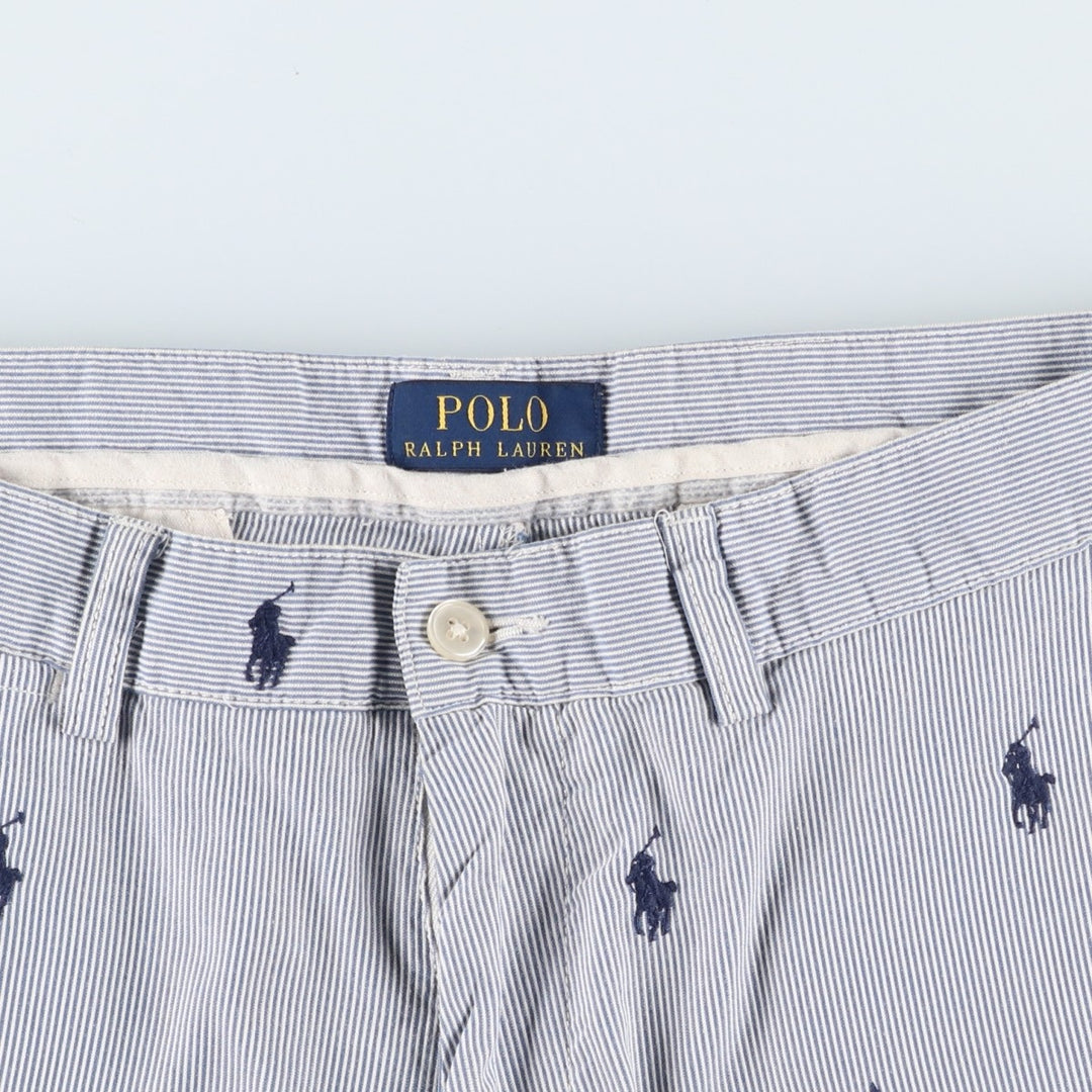 Ralph Lauren POLO RALPH LAUREN Cotton Shorts, Men's Size W32 (approx.) cotton blue type Vintage Second Hand