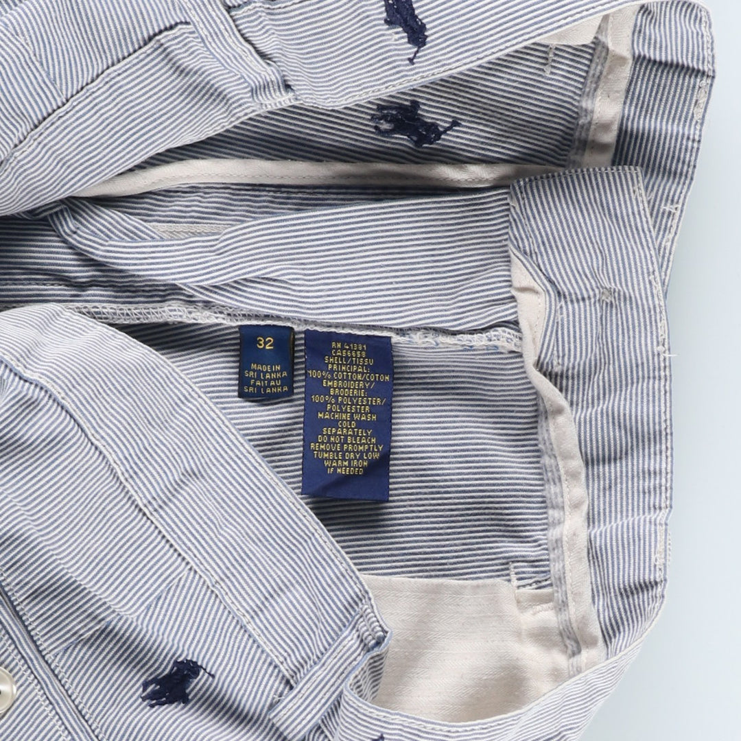 Ralph Lauren POLO RALPH LAUREN Cotton Shorts, Men's Size W32 (approx.) cotton blue type Vintage Second Hand