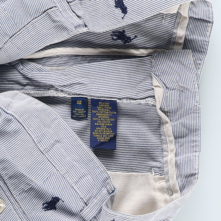 Ralph Lauren POLO RALPH LAUREN Cotton Shorts, Men's Size W32 (approx.) cotton blue type Vintage Second Hand
