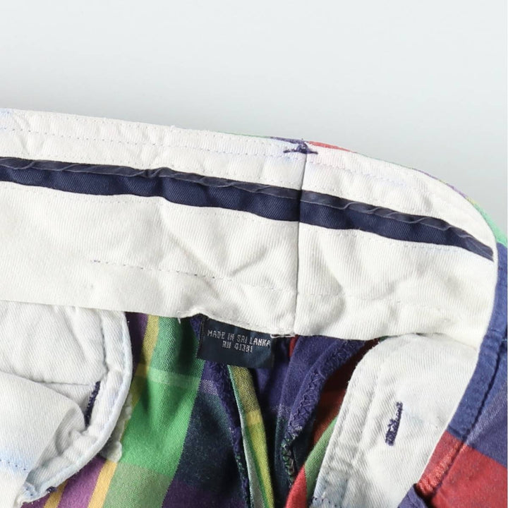 Ralph Lauren POLO by Ralph Lauren Check Pattern Cotton Shorts, Men's Size W33 (approx.) cotton multicolor Vintage Second Hand