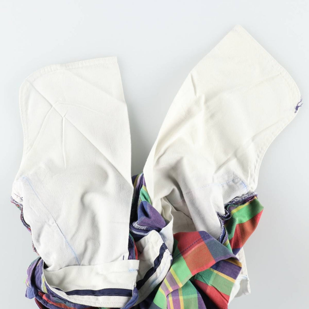 Ralph Lauren POLO by Ralph Lauren Check Pattern Cotton Shorts, Men's Size W33 (approx.) cotton multicolor Vintage Second Hand