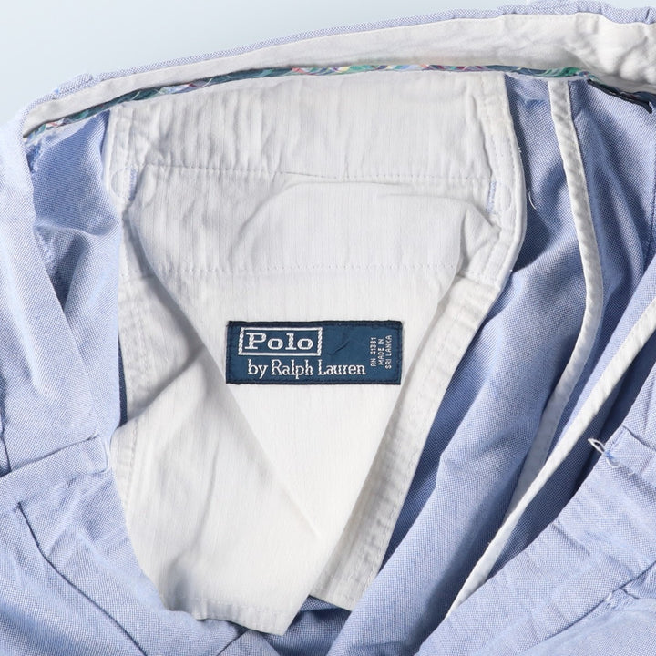 Ralph Lauren POLO by Ralph Lauren cotton shorts, men's size W35 (approx.) cotton Blue type light blue Vintage Second Hand