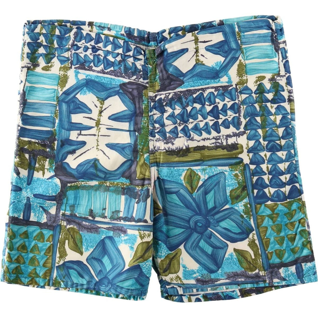 1970'S Town Craft Penney's all-over print cotton shorts, men's size M equivalent, vintage. cotton blue type Vintage Second Hand
