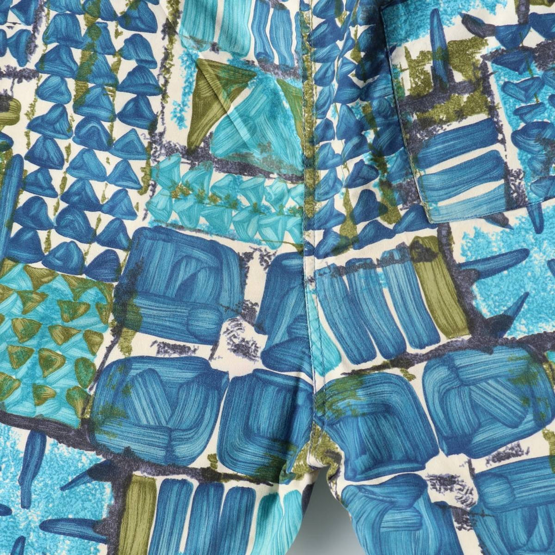 1970'S Town Craft Penney's all-over print cotton shorts, men's size M equivalent, vintage. cotton blue type Vintage Second Hand