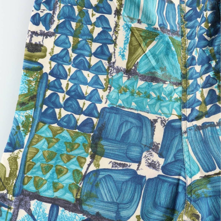 1970'S Town Craft Penney's all-over print cotton shorts, men's size M equivalent, vintage. cotton blue type Vintage Second Hand