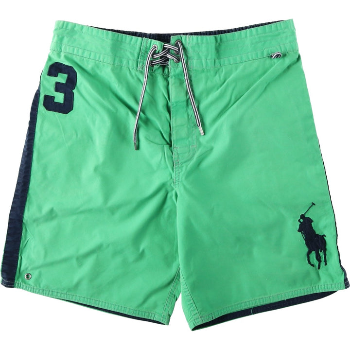 Ralph Lauren POLO by Ralph Lauren swim shorts, men's size L cotton green type Vintage Second Hand