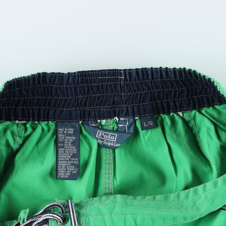 Ralph Lauren POLO by Ralph Lauren swim shorts, men's size L cotton green type Vintage Second Hand