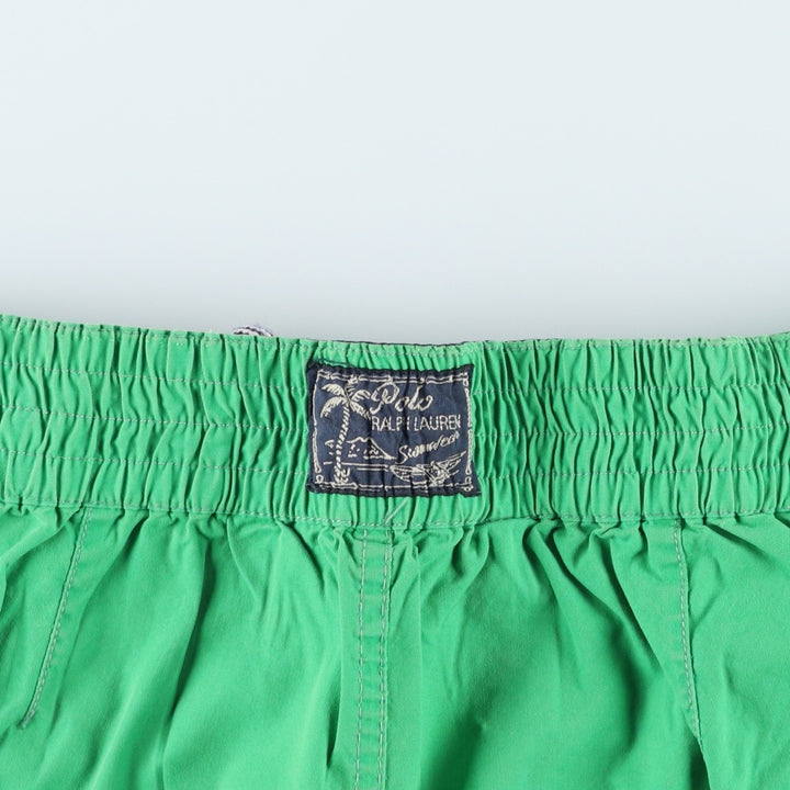 Ralph Lauren POLO by Ralph Lauren swim shorts, men's size L cotton green type Vintage Second Hand