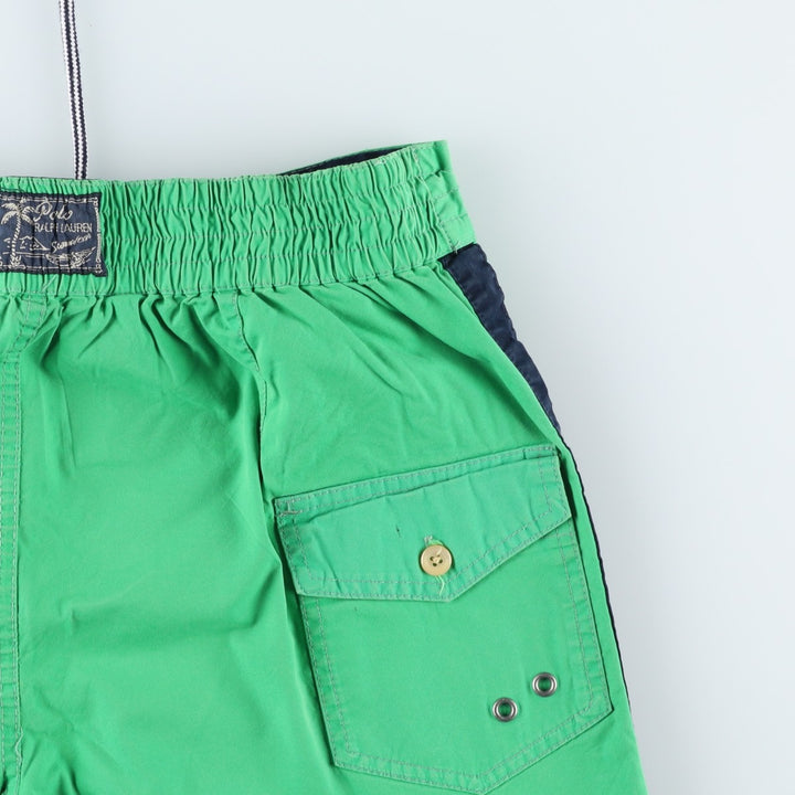 Ralph Lauren POLO by Ralph Lauren swim shorts, men's size L cotton green type Vintage Second Hand