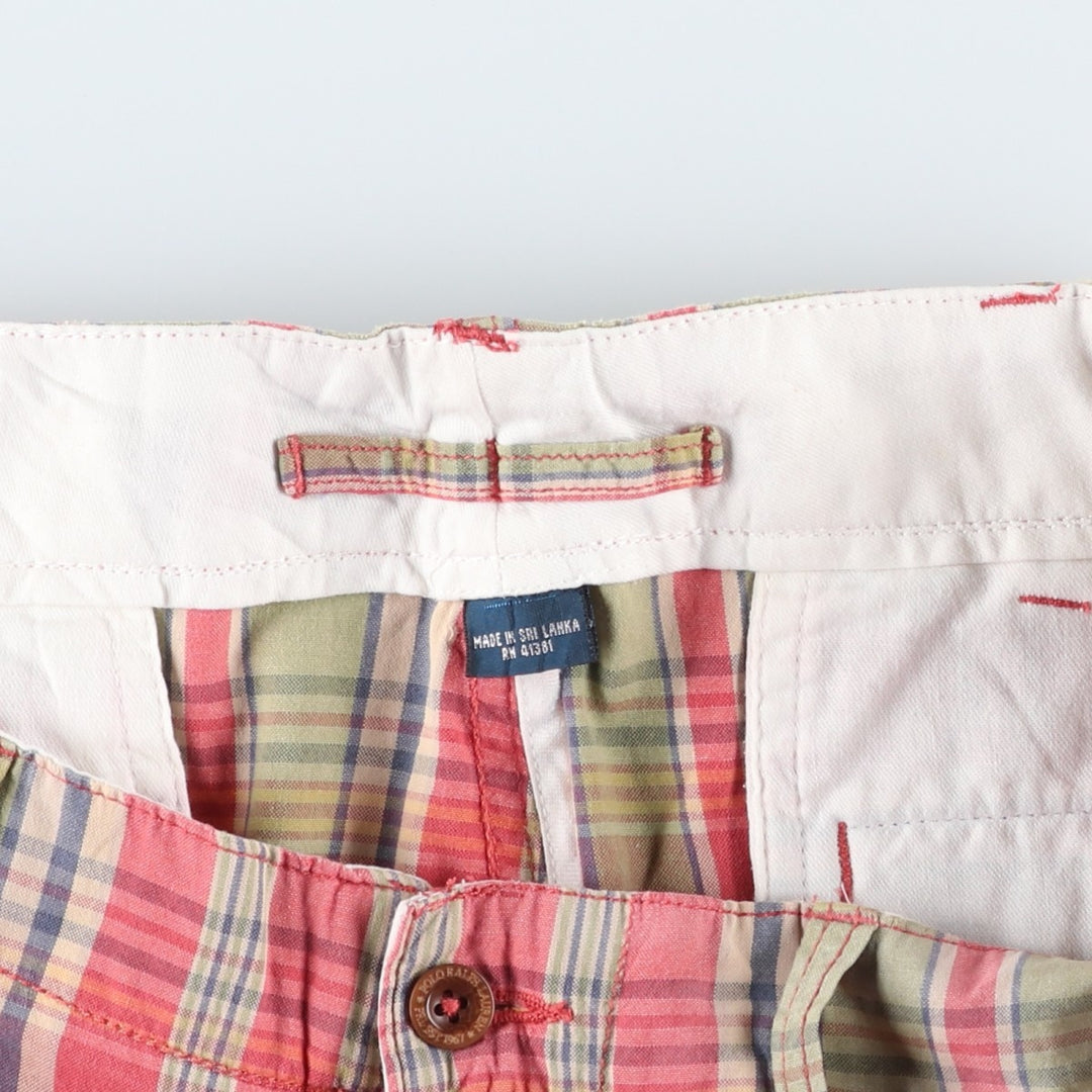 Ralph Lauren POLO by Ralph Lauren cotton shorts, men's size W32 (approx.) cotton red type Vintage Second Hand