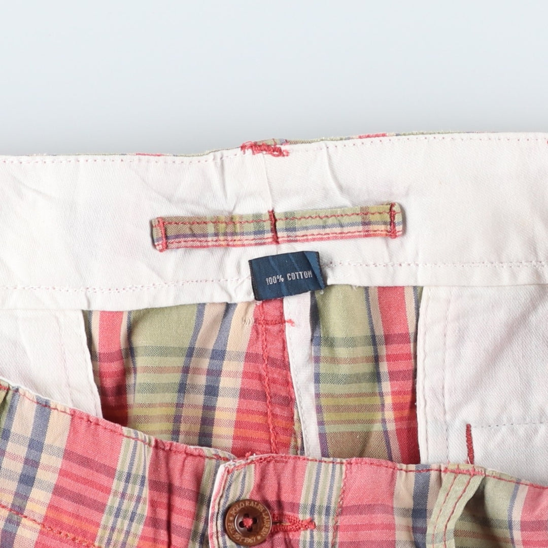 Ralph Lauren POLO by Ralph Lauren cotton shorts, men's size W32 (approx.) cotton red type Vintage Second Hand
