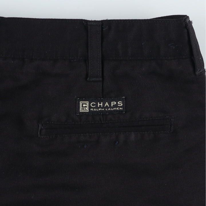 90'S Ralph Lauren CHAPS shorts, men's size W34 (approx.), vintage. Rayon black type Vintage Second Hand