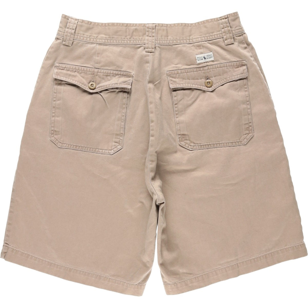 Ralph Lauren POLO by Ralph Lauren Chino Shorts Shorts Men's W30 equivalent cotton Beige type Vintage Second Hand
