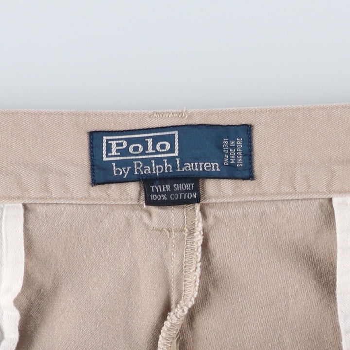 Ralph Lauren POLO by Ralph Lauren Two-Pleat Chino Shorts, Men's Size W33 (approx.) cotton Beige type Vintage Second Hand