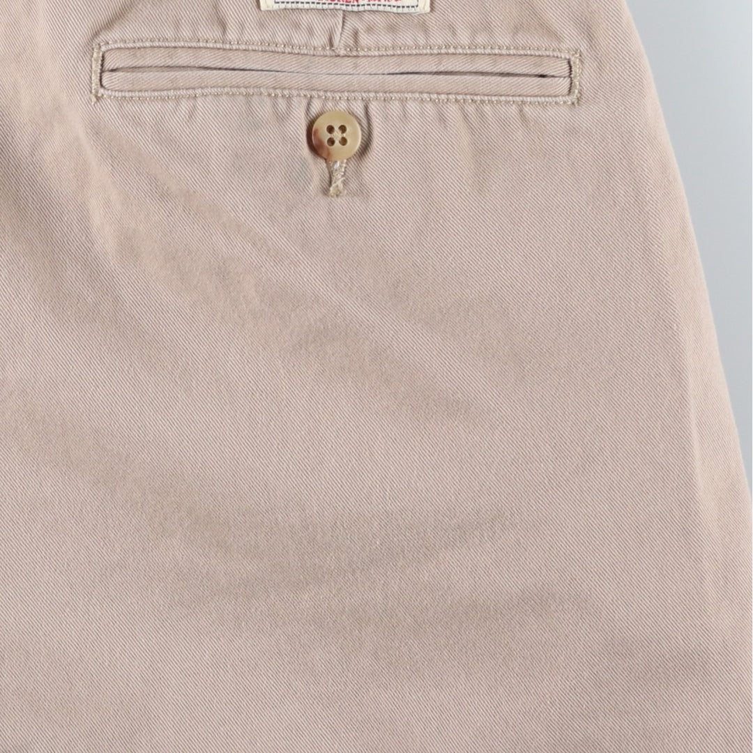 Ralph Lauren POLO by Ralph Lauren Two-Pleat Chino Shorts, Men's Size W33 (approx.) cotton Beige type Vintage Second Hand