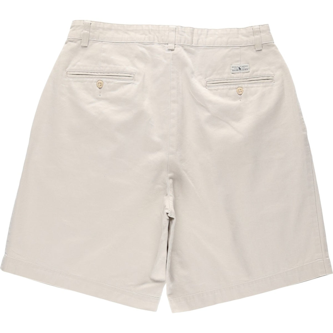 Ralph Lauren POLO RALPH LAUREN Two-pleat Chino Shorts Shorts Men's W32 equivalent cotton ivory Vintage Second Hand