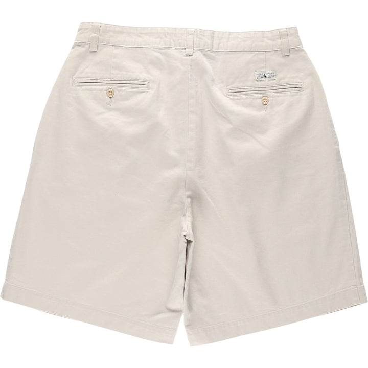 Ralph Lauren POLO RALPH LAUREN Two-pleat Chino Shorts Shorts Men's W32 equivalent cotton ivory Vintage Second Hand