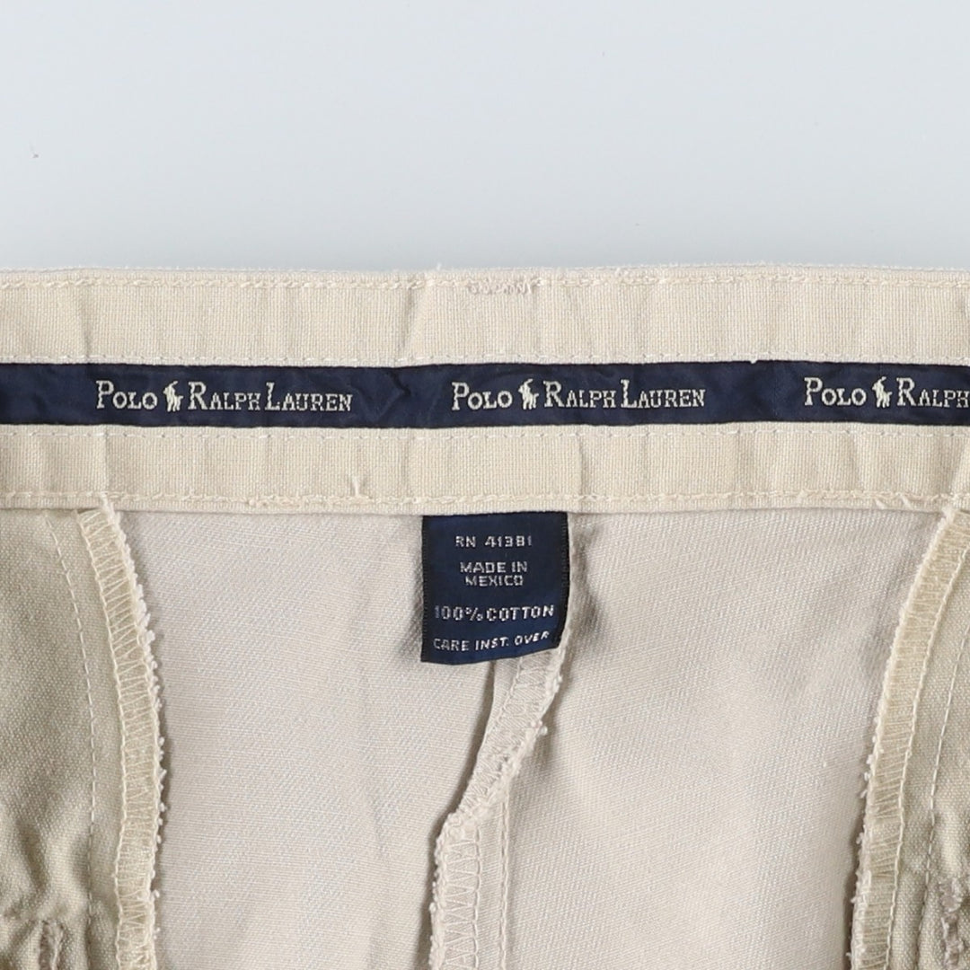 Ralph Lauren POLO RALPH LAUREN Two-pleat Chino Shorts Shorts Men's W32 equivalent cotton ivory Vintage Second Hand