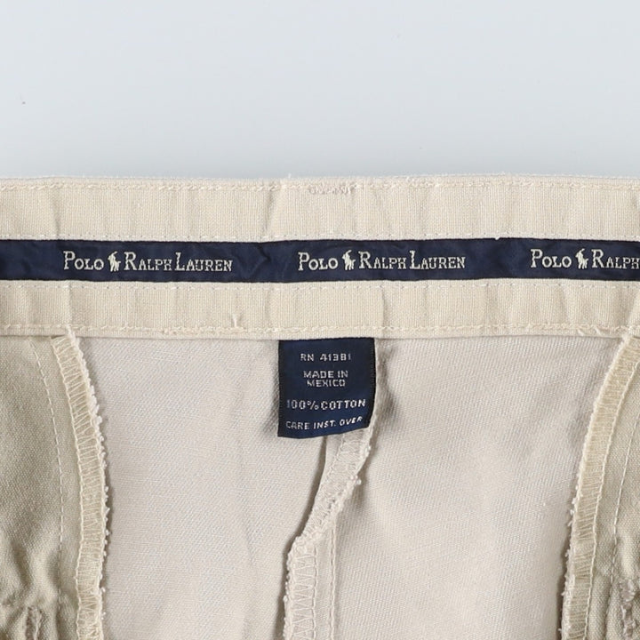 Ralph Lauren POLO RALPH LAUREN Two-pleat Chino Shorts Shorts Men's W32 equivalent cotton ivory Vintage Second Hand