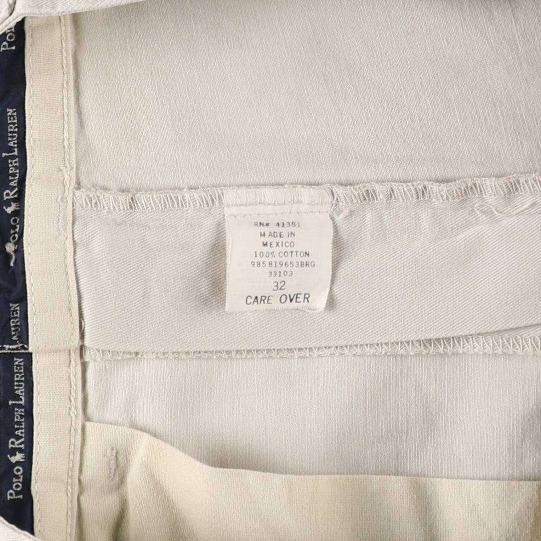 Ralph Lauren POLO RALPH LAUREN Two-pleat Chino Shorts Shorts Men's W32 equivalent cotton ivory Vintage Second Hand