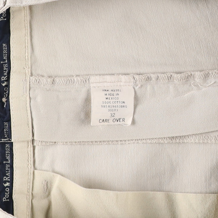 Ralph Lauren POLO RALPH LAUREN Two-pleat Chino Shorts Shorts Men's W32 equivalent cotton ivory Vintage Second Hand
