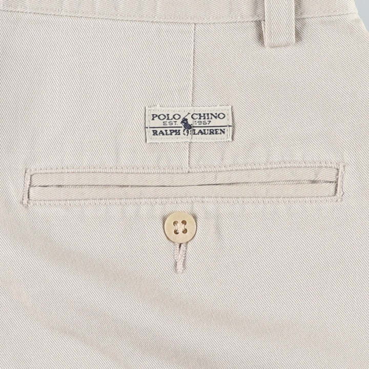 Ralph Lauren POLO RALPH LAUREN Two-pleat Chino Shorts Shorts Men's W32 equivalent cotton ivory Vintage Second Hand