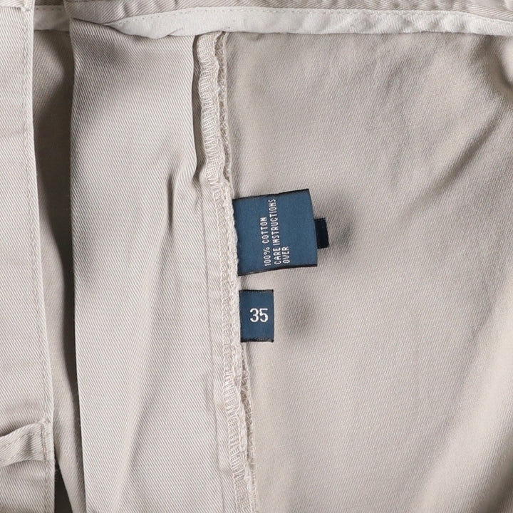 Ralph Lauren POLO by Ralph Lauren ANDREW SHORT Two-pleat chino shorts, short pants, men's size W35 cotton pale white type Vintage Second Hand