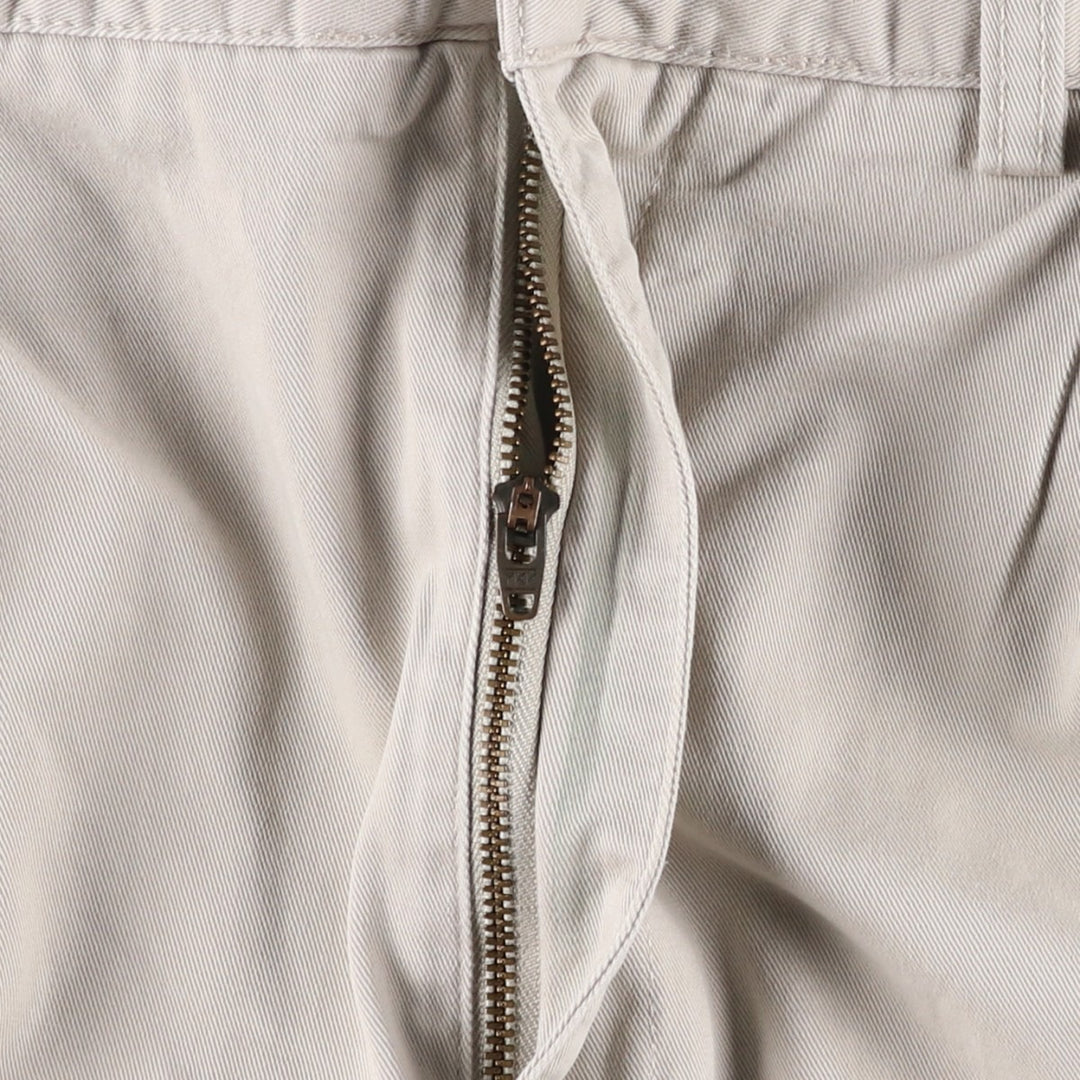 Ralph Lauren POLO by Ralph Lauren ANDREW SHORT Two-pleat chino shorts, short pants, men's size W35 cotton pale white type Vintage Second Hand