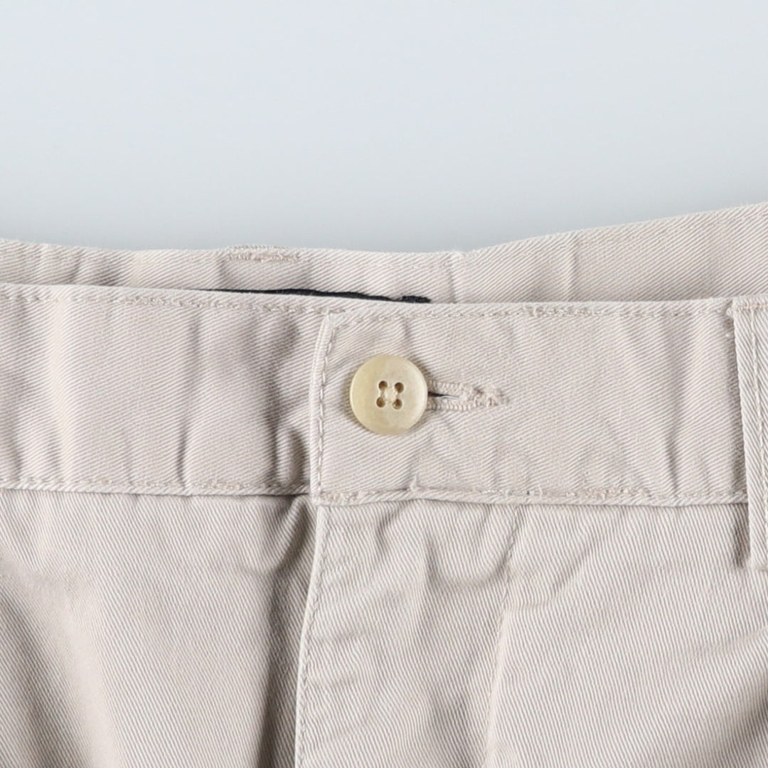 Ralph Lauren POLO by Ralph Lauren ANDREW SHORT Two-pleat chino shorts, short pants, men's size W35 cotton pale white type Vintage Second Hand