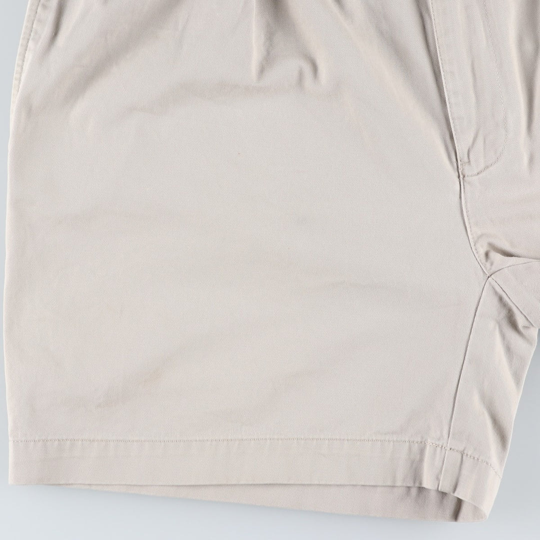 Ralph Lauren POLO by Ralph Lauren ANDREW SHORT Two-pleat chino shorts, short pants, men's size W35 cotton pale white type Vintage Second Hand