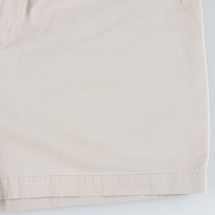 Ralph Lauren POLO by Ralph Lauren ANDREW SHORT Two-pleat chino shorts, short pants, men's size W35 cotton pale white type Vintage Second Hand
