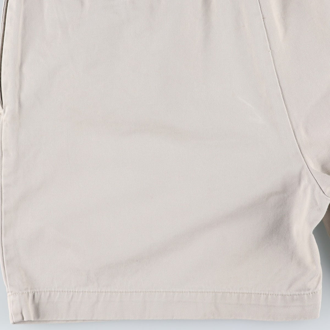 Ralph Lauren POLO by Ralph Lauren ANDREW SHORT Two-pleat chino shorts, short pants, men's size W35 cotton pale white type Vintage Second Hand