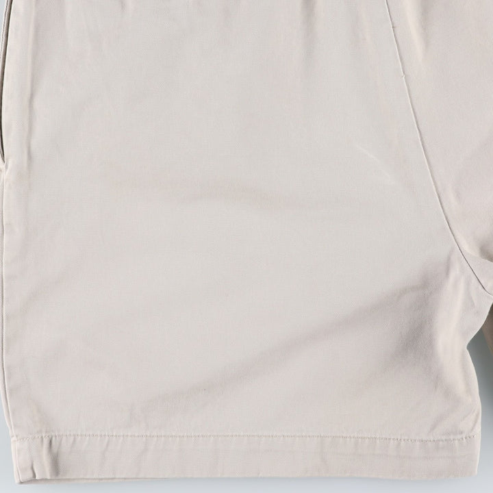 Ralph Lauren POLO by Ralph Lauren ANDREW SHORT Two-pleat chino shorts, short pants, men's size W35 cotton pale white type Vintage Second Hand