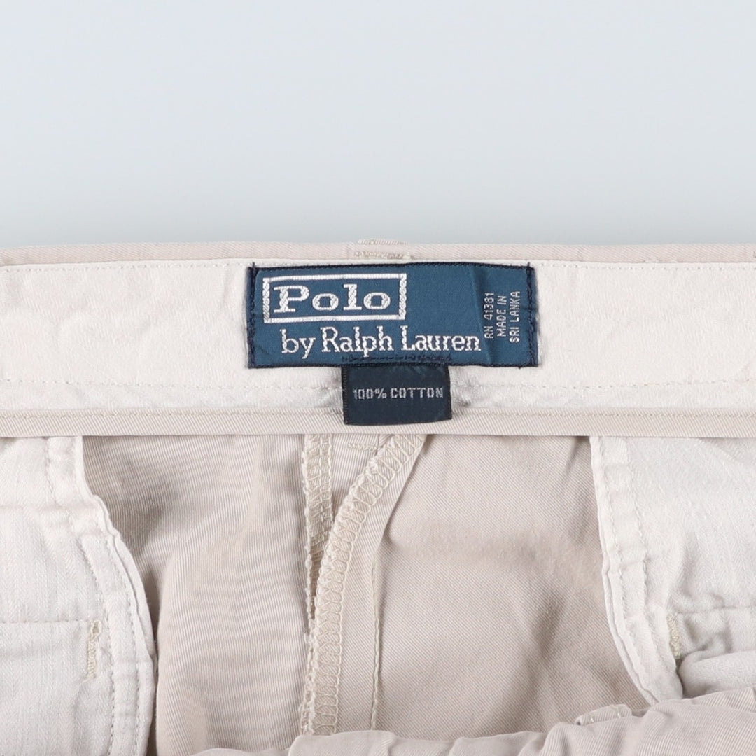 Ralph Lauren POLO by Ralph Lauren Chino Shorts, Shorts, Men's, W34 equivalent cotton Beige type Vintage Second Hand