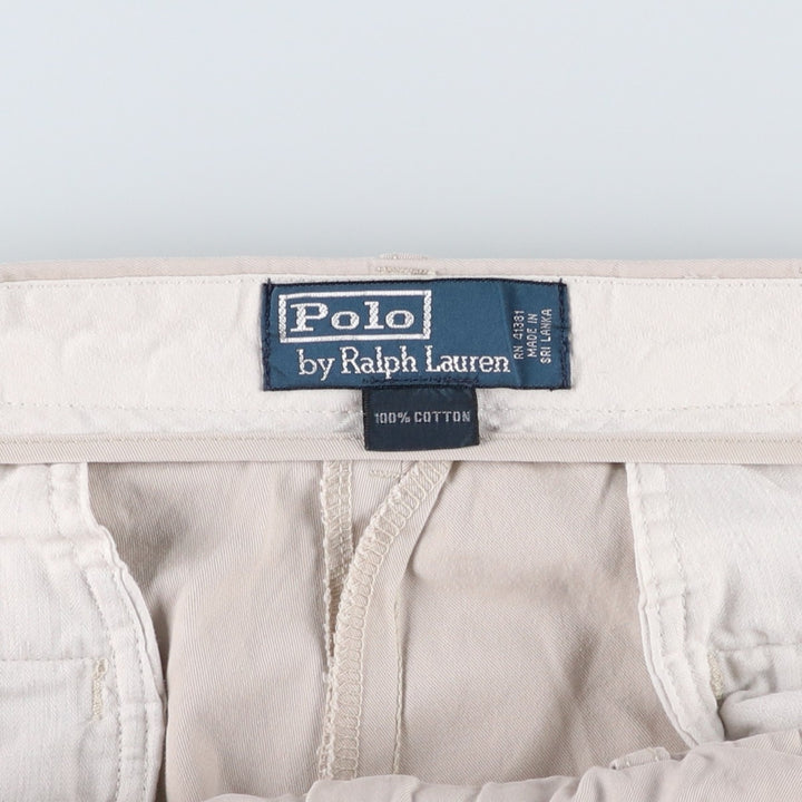 Ralph Lauren POLO by Ralph Lauren Chino Shorts, Shorts, Men's, W34 equivalent cotton Beige type Vintage Second Hand