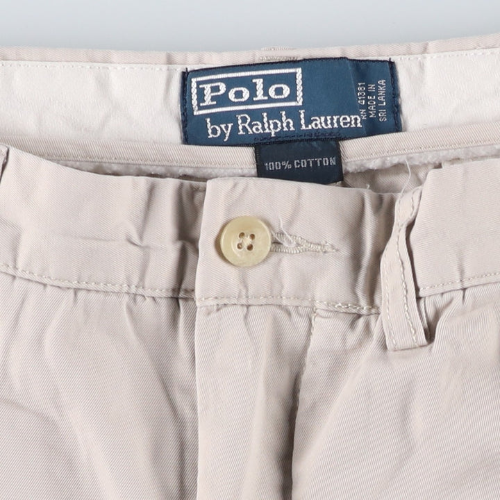 Ralph Lauren POLO by Ralph Lauren Chino Shorts, Shorts, Men's, W34 equivalent cotton Beige type Vintage Second Hand