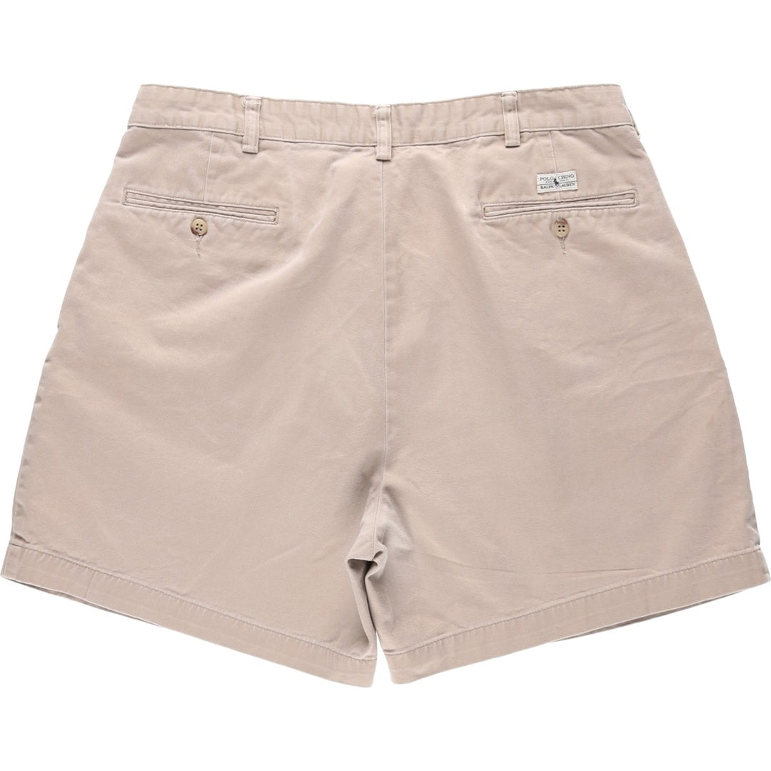 Ralph Lauren POLO RALPH LAUREN Two-pleat Chino Shorts Shorts Men's W34 equivalent cotton Beige type Vintage Second Hand