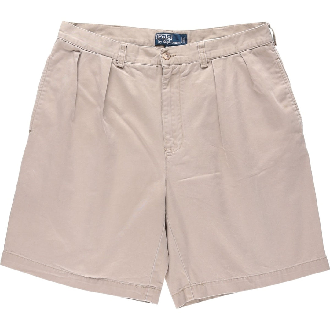 Ralph Lauren POLO by Ralph Lauren Two-pleat Chino Shorts Shorts Men's W34 equivalent cotton Beige type Vintage Second Hand