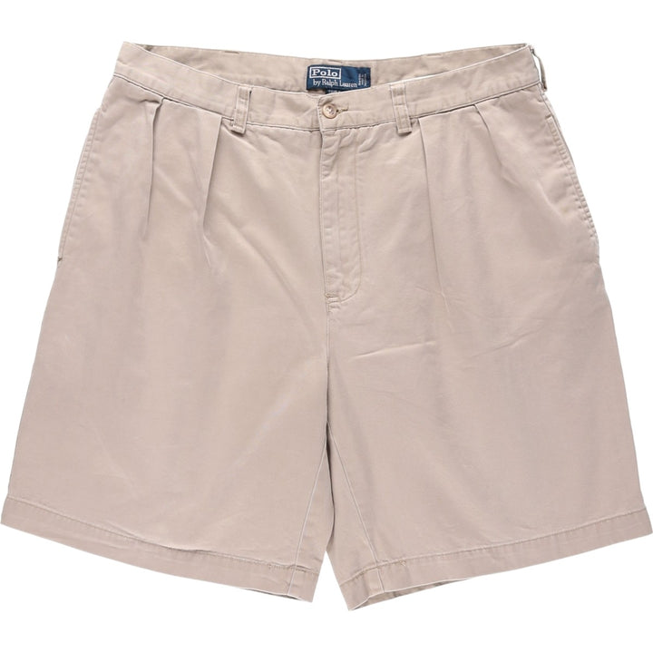 Ralph Lauren POLO by Ralph Lauren Two-pleat Chino Shorts Shorts Men's W34 equivalent cotton Beige type Vintage Second Hand