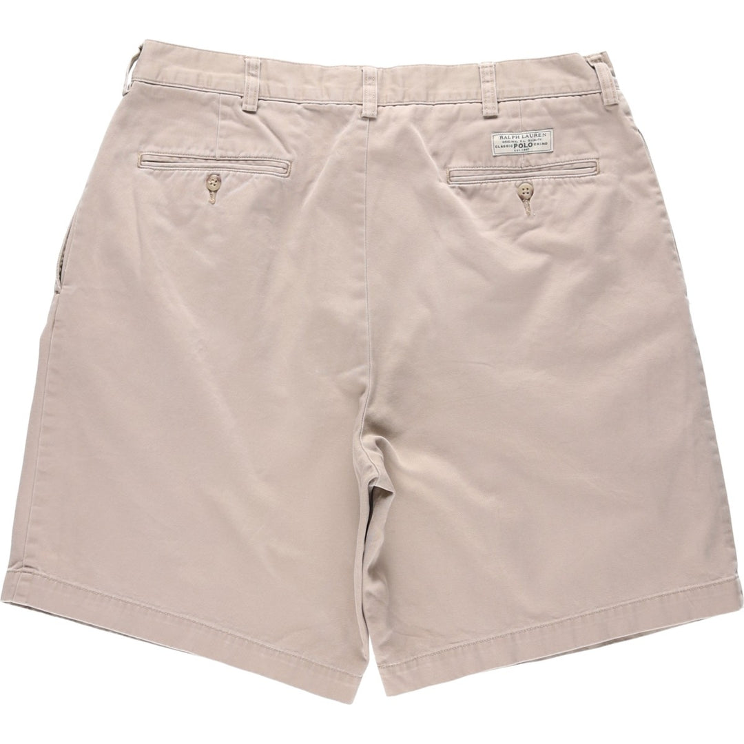 Ralph Lauren POLO by Ralph Lauren Two-pleat Chino Shorts Shorts Men's W34 equivalent cotton Beige type Vintage Second Hand