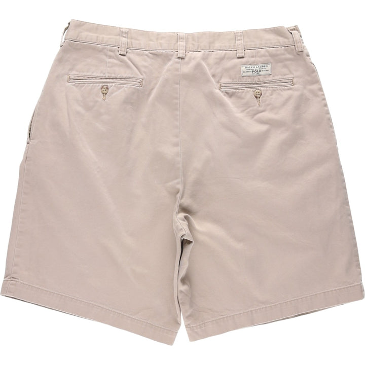 Ralph Lauren POLO by Ralph Lauren Two-pleat Chino Shorts Shorts Men's W34 equivalent cotton Beige type Vintage Second Hand