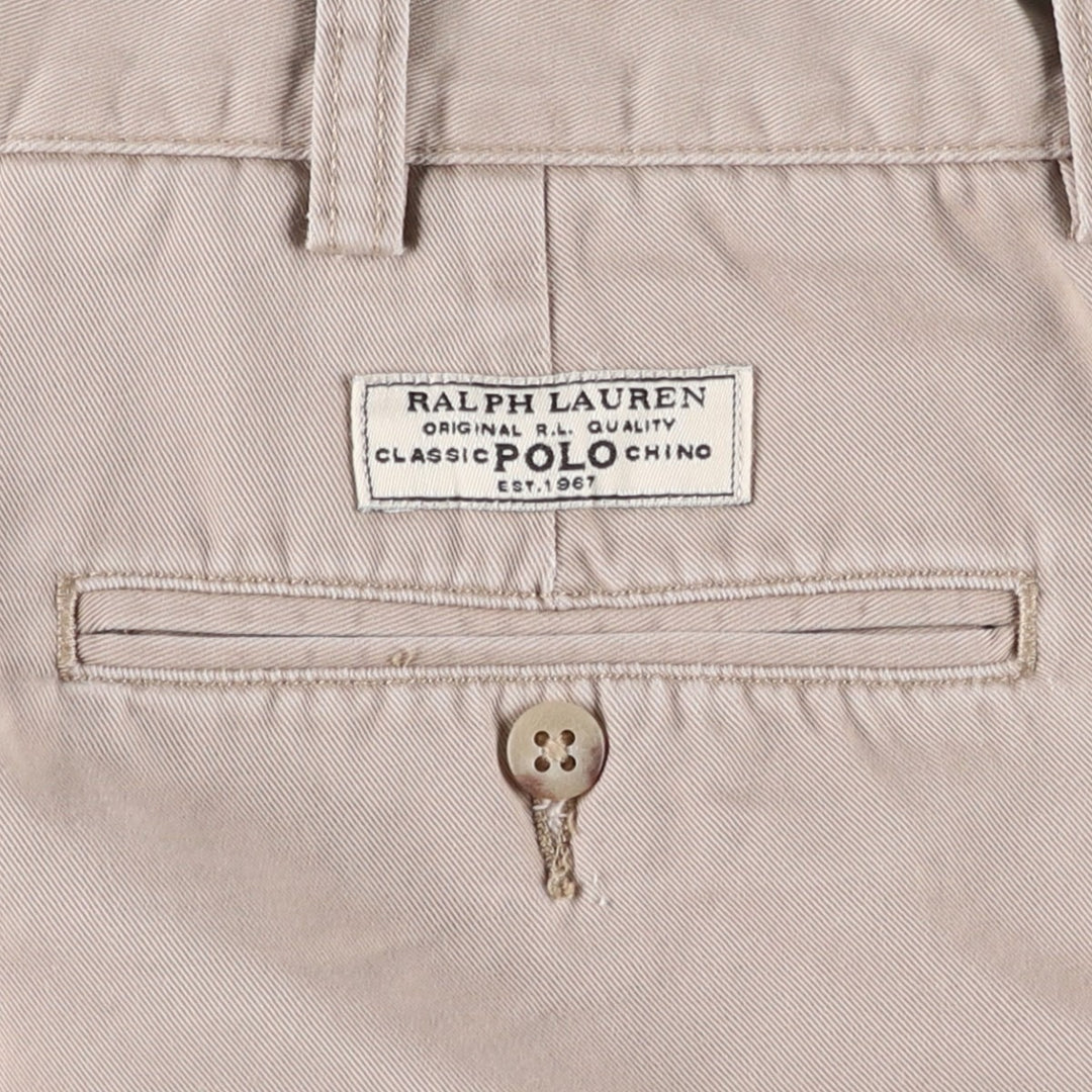 Ralph Lauren POLO by Ralph Lauren Two-pleat Chino Shorts Shorts Men's W34 equivalent cotton Beige type Vintage Second Hand