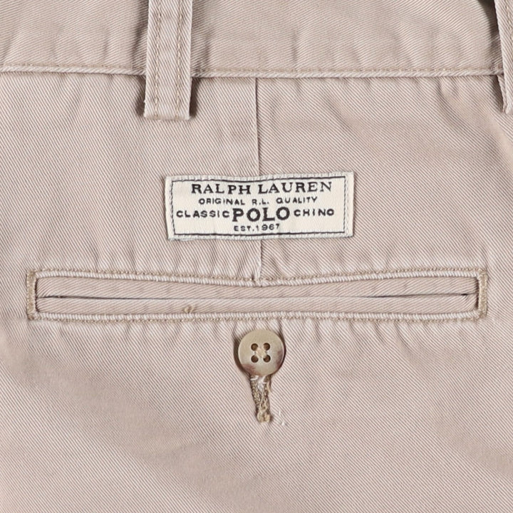 Ralph Lauren POLO by Ralph Lauren Two-pleat Chino Shorts Shorts Men's W34 equivalent cotton Beige type Vintage Second Hand