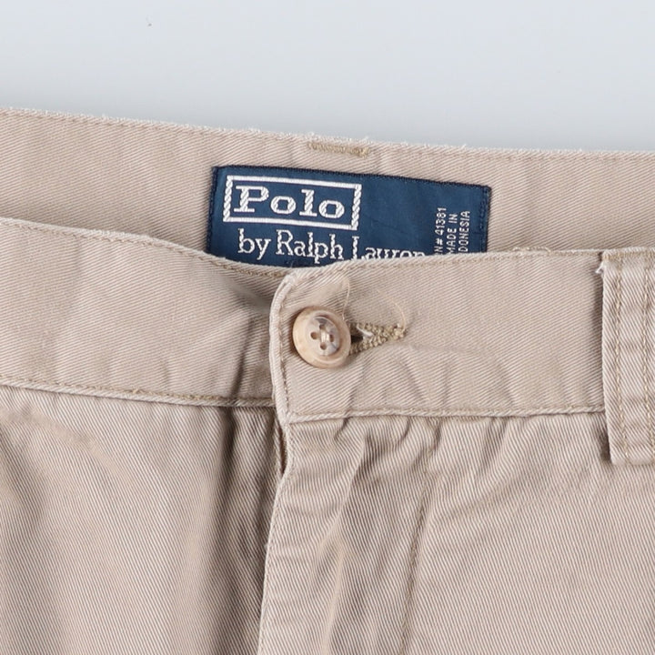 Ralph Lauren POLO by Ralph Lauren Two-pleat Chino Shorts Shorts Men's W34 equivalent cotton Beige type Vintage Second Hand