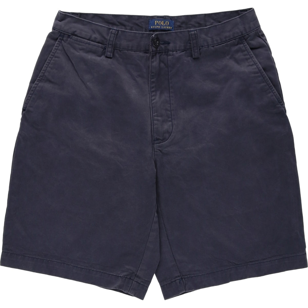 Ralph Lauren POLO RALPH LAUREN Chino Shorts Shorts Men's W30 equivalent cotton navy blue type Vintage Second Hand