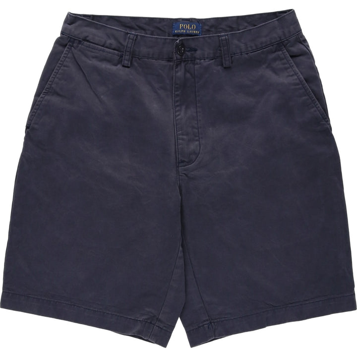 Ralph Lauren POLO RALPH LAUREN Chino Shorts Shorts Men's W30 equivalent cotton navy blue type Vintage Second Hand