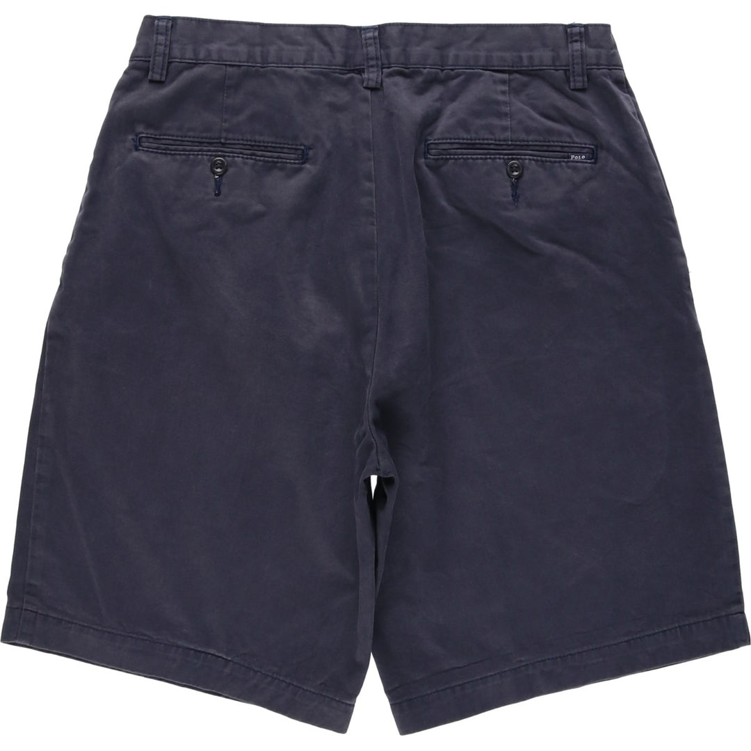 Ralph Lauren POLO RALPH LAUREN Chino Shorts Shorts Men's W30 equivalent cotton navy blue type Vintage Second Hand